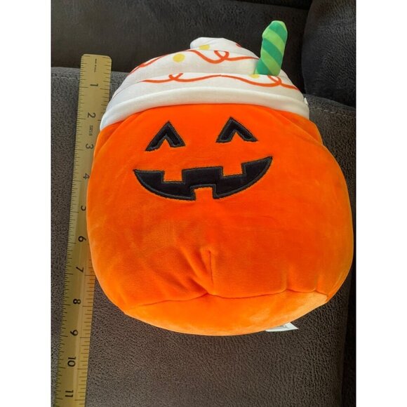 Squishmallows Lester the Pumpkin Spice Latte Jack-O-Lantern 8" Plush Pillow Toy - Picture 9 of 9